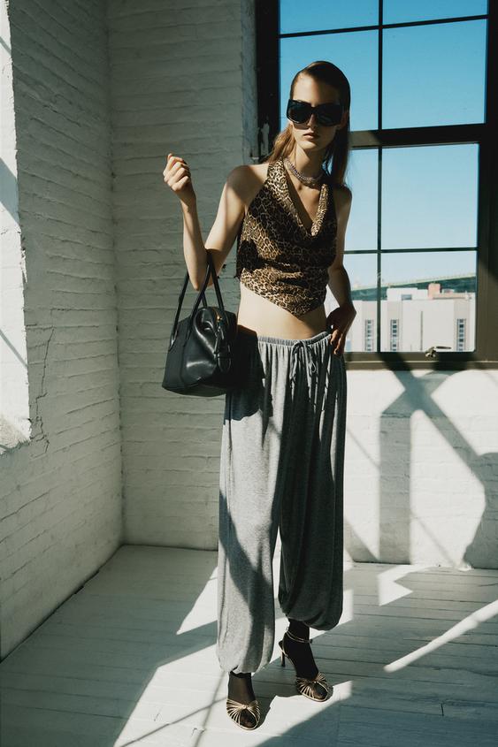 TOP HALTER ESTAMPADO ANIMAL - Leopardo de Zara - Imagen 0