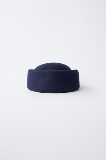 100% WOOL BEANIE — navy 2
