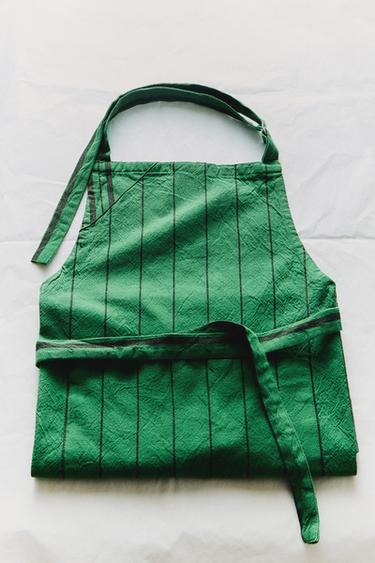 Zara DYED THREAD APRON - Green