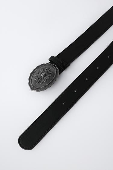 COWBOY BUCKLE BELT - Black by Zara - Image 2