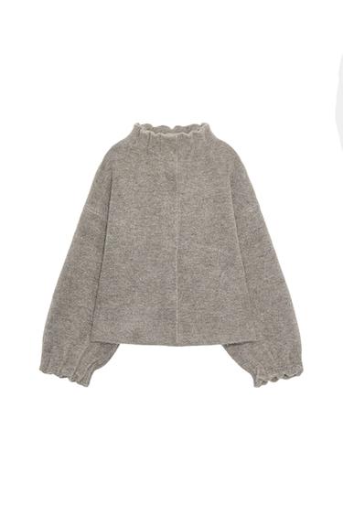 KNIT BOMBER JACKET - Anthracite Grey by Zara