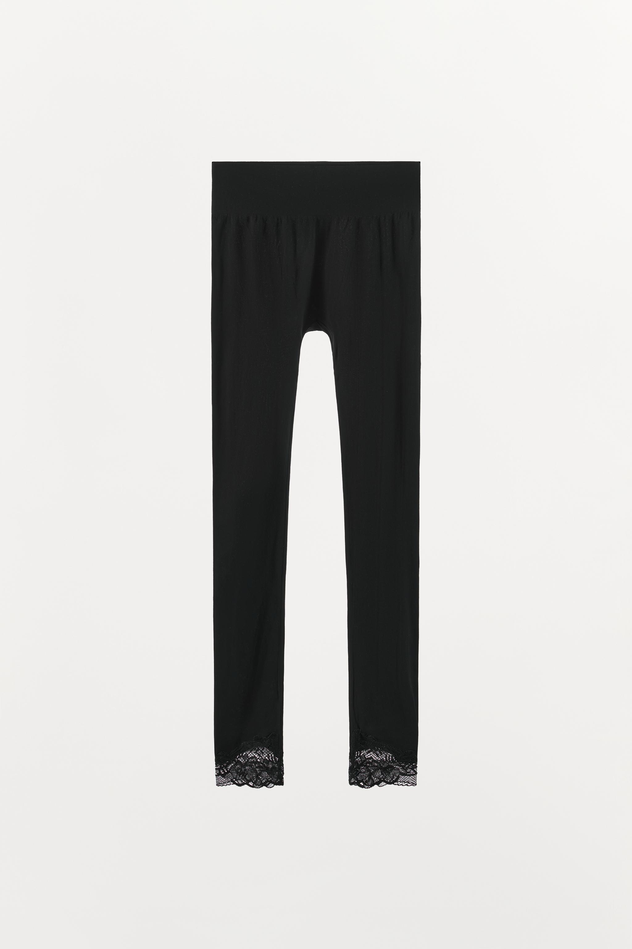 LACE-TRIM LEGGINGS