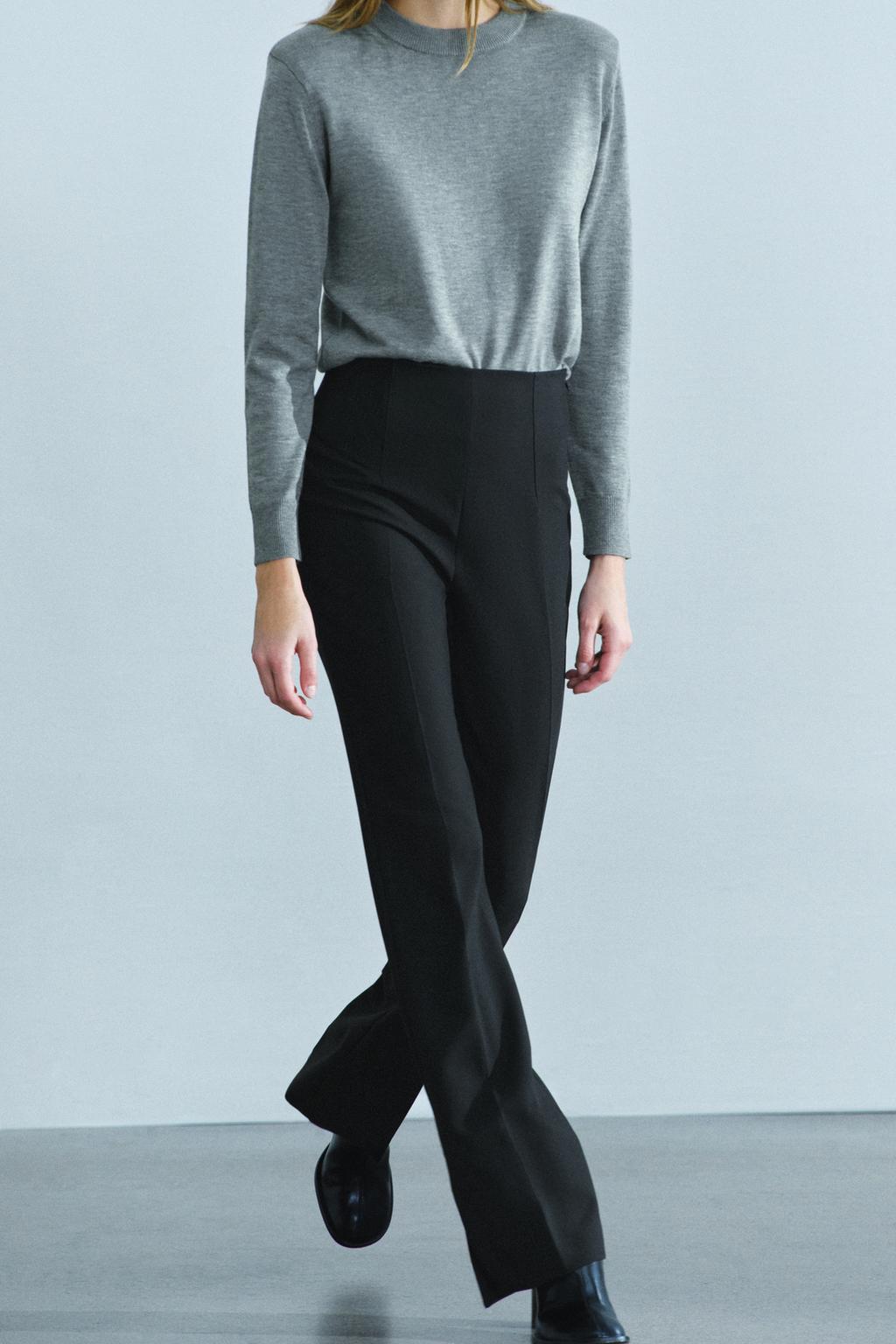 ZW COLLECTION FLARED TROUSERS WITH SLITS