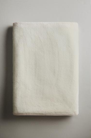 FLEECE THROW - Oyster-white by Zara - Image 4