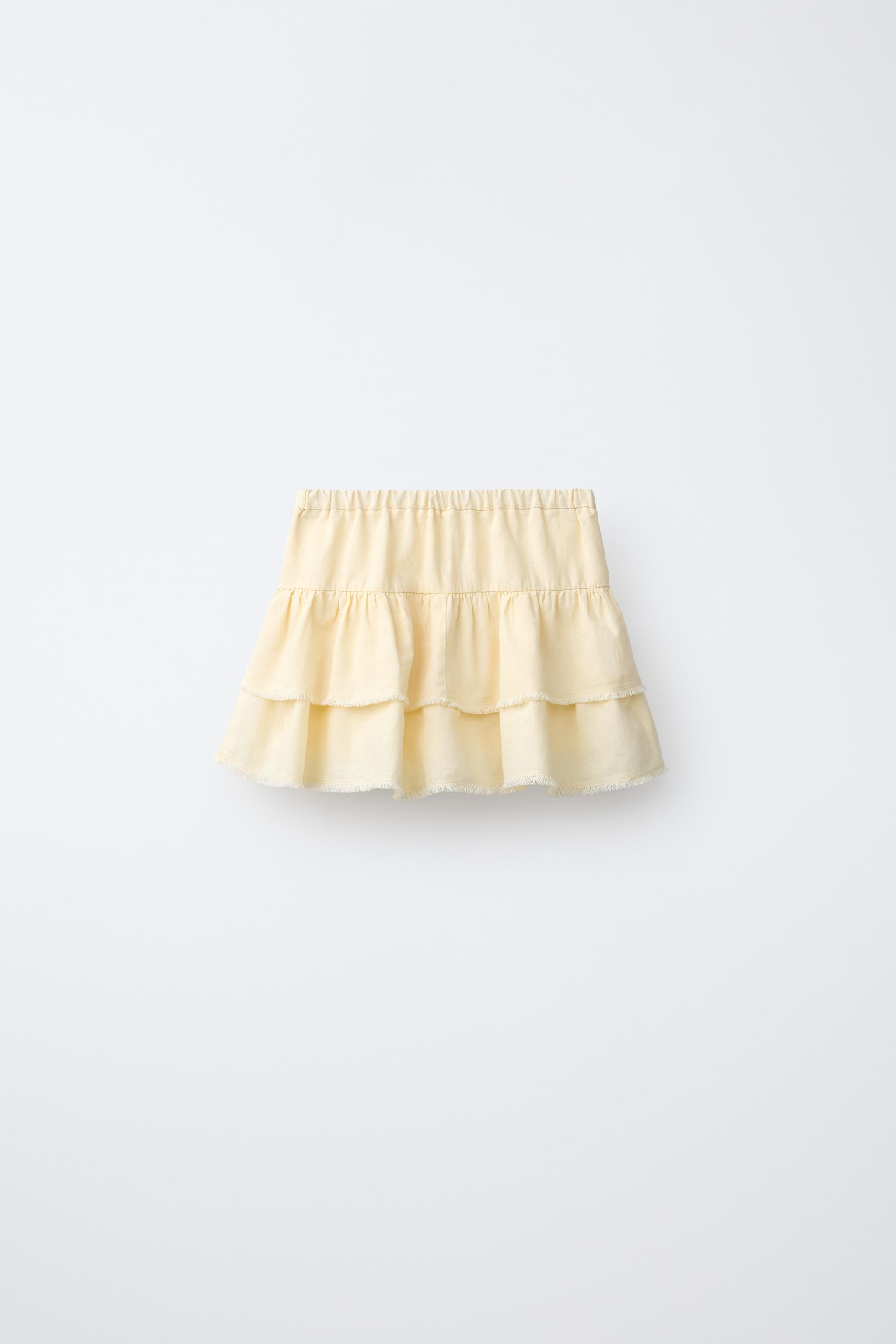 RUFFLED LACE SKIRT