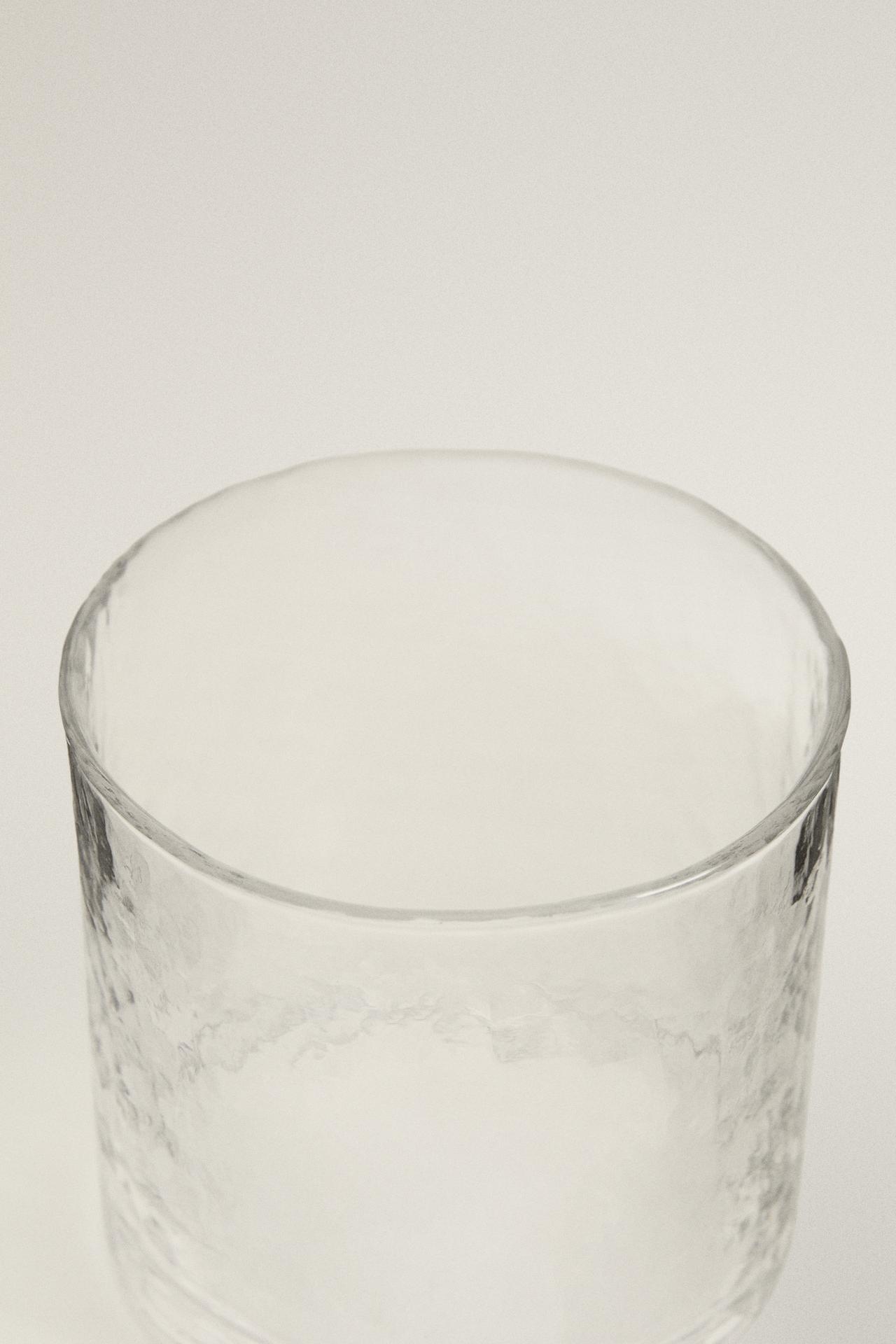 HAMMERED GLASS TUMBLER — Transparent
