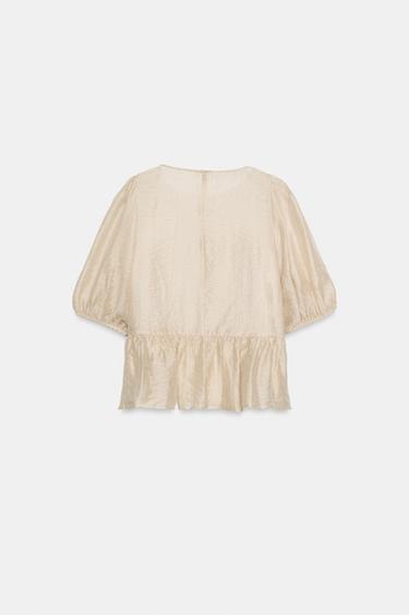 TOP BIMATIÈRE CROCHET - Écru de Zara - Image 7