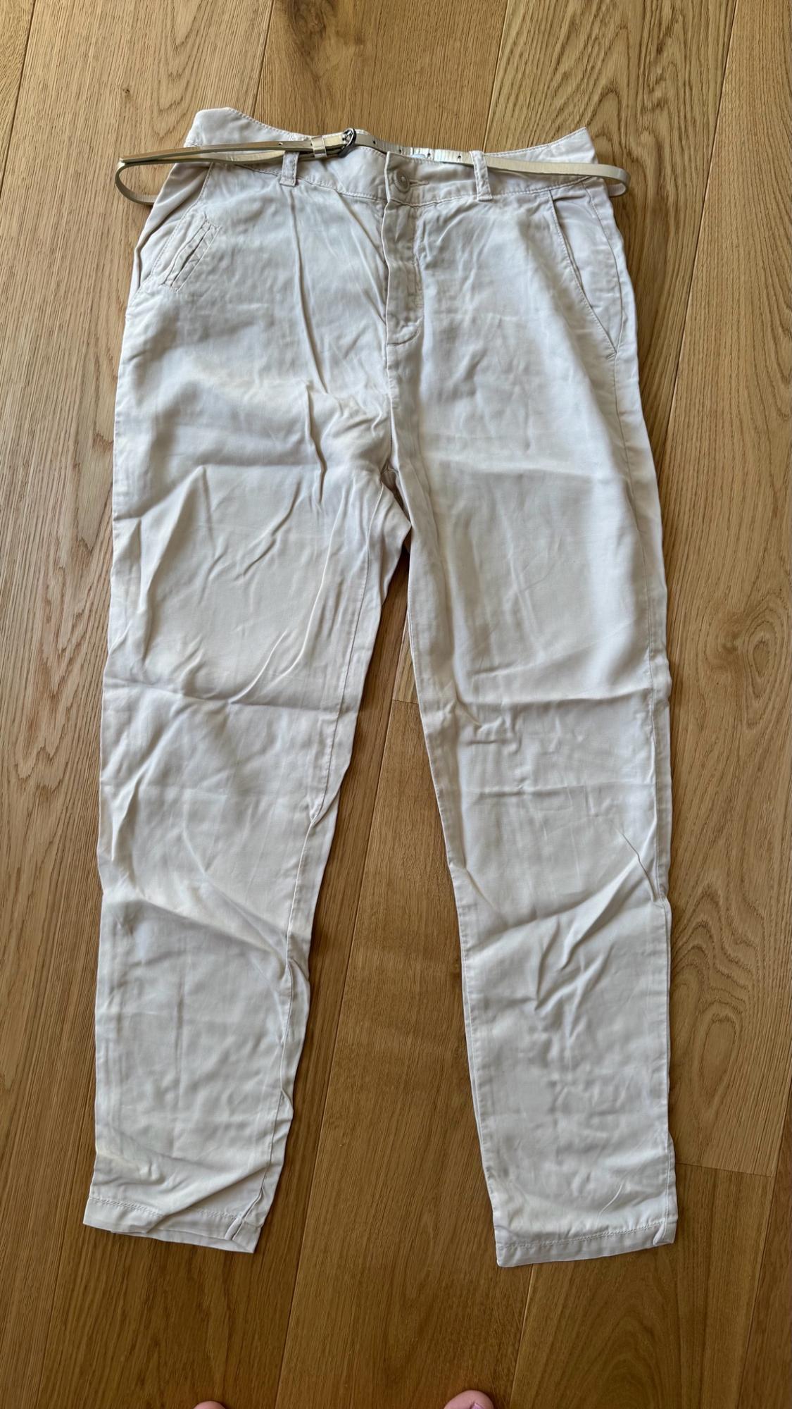 CHINO TROUSERS WITH METALLIC BELT - Image 2