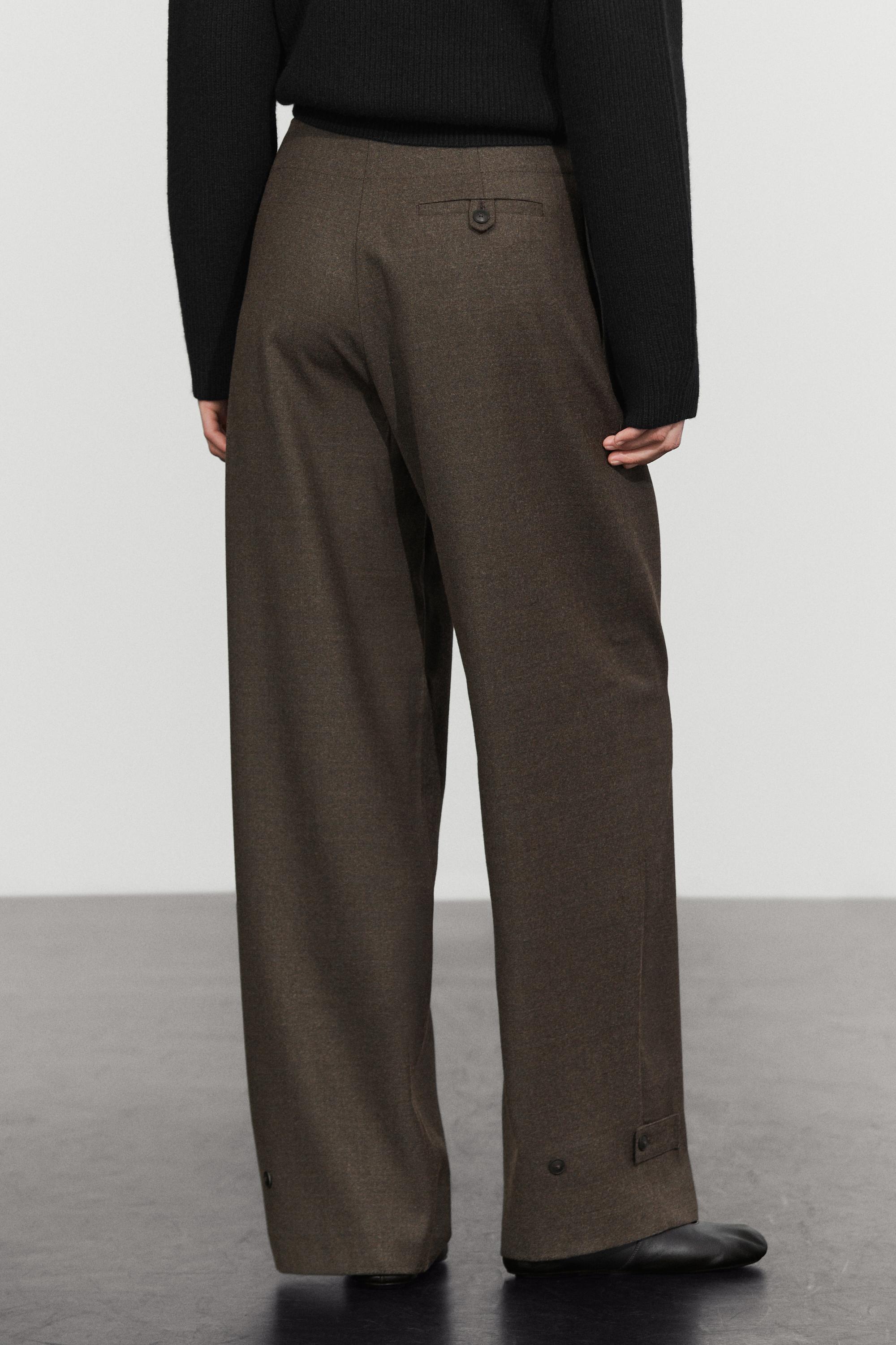 Suede flannel cargo pants