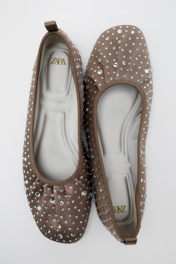 zara beige flats