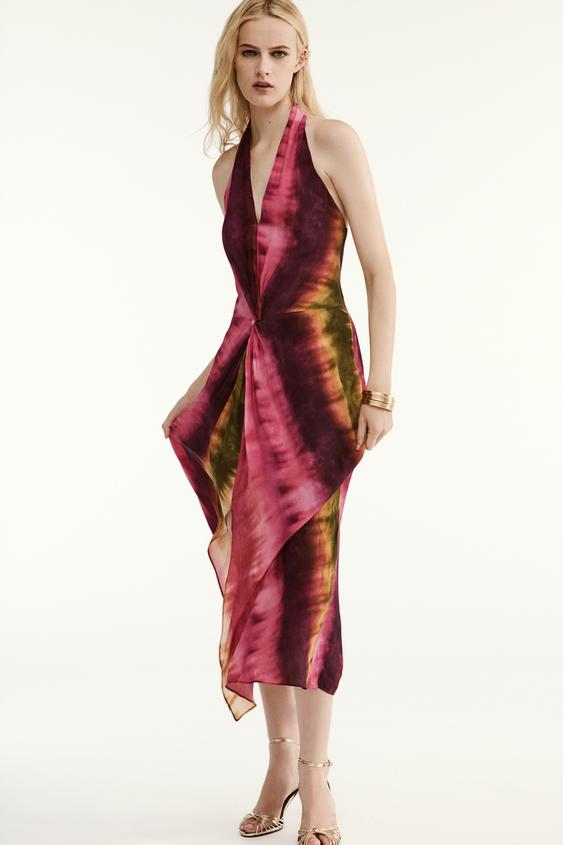VESTIDO MIDI TIE DYE - TYEFUXIA de Zara - Imagen 0