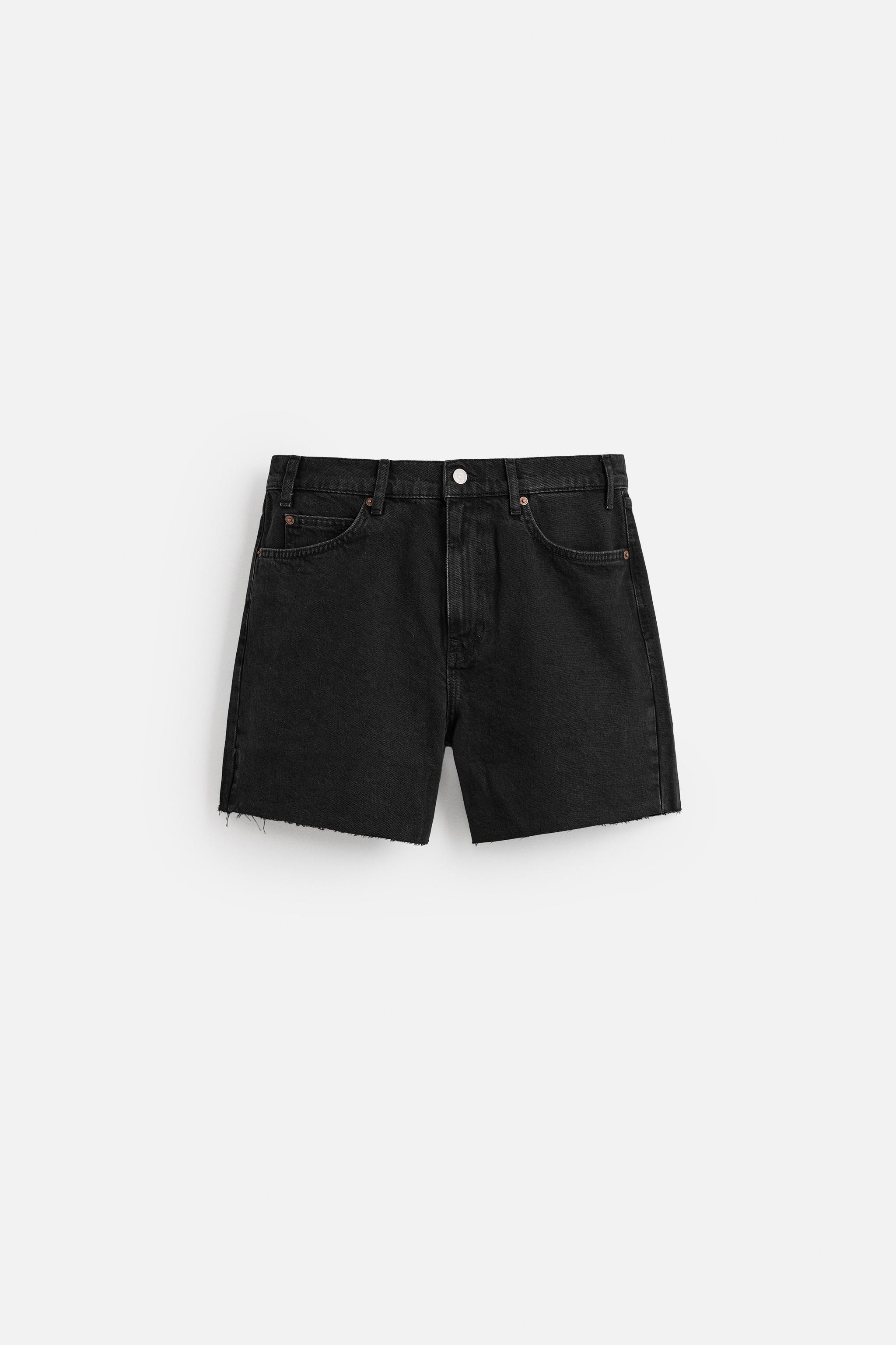 ミニデニムショートパンツ - ブラック | ZARA Japan / 日本