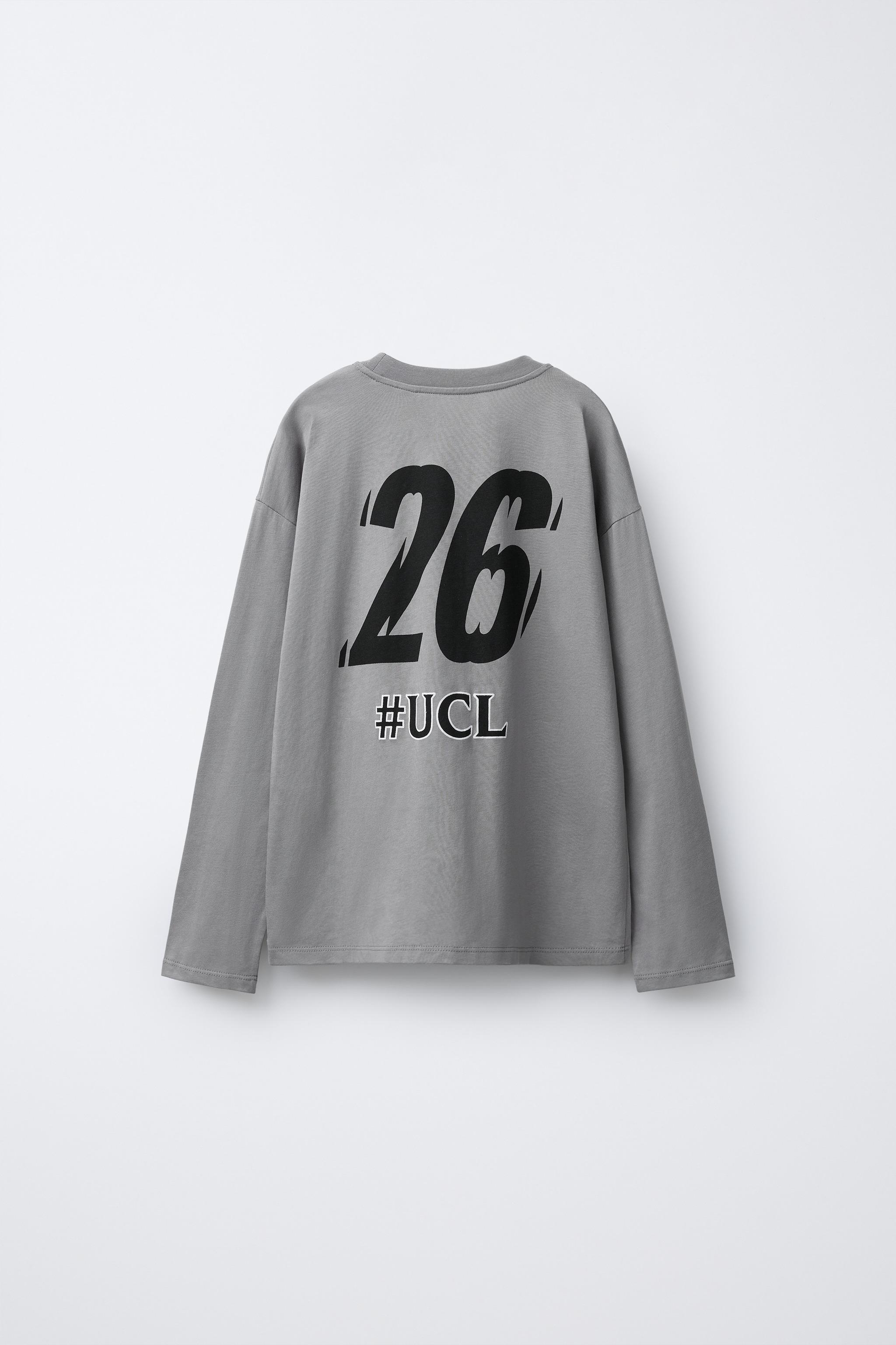 UEFA CHAMPIONS LEAGUE ® PRINTED T-SHIRT - Grey | ZARA Turkey