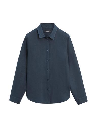 Zara Flowing 100% linen shirt - Navy blue