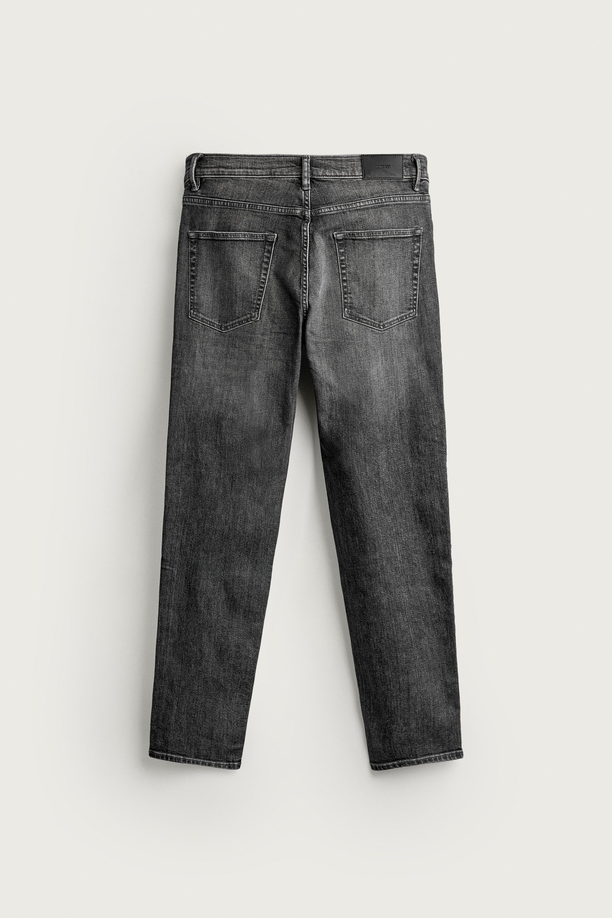 BASIC SLIM FIT JEANS — Gray
