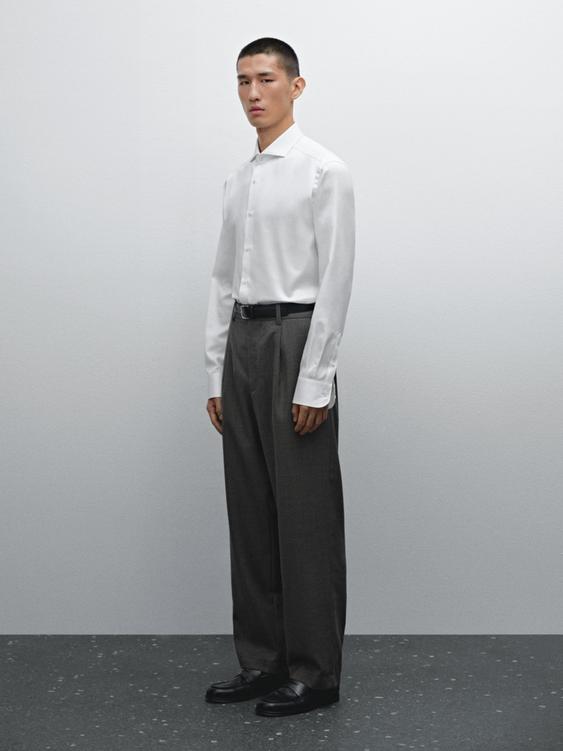 Slim fit 100% cotton twill shirt from Zara - $180