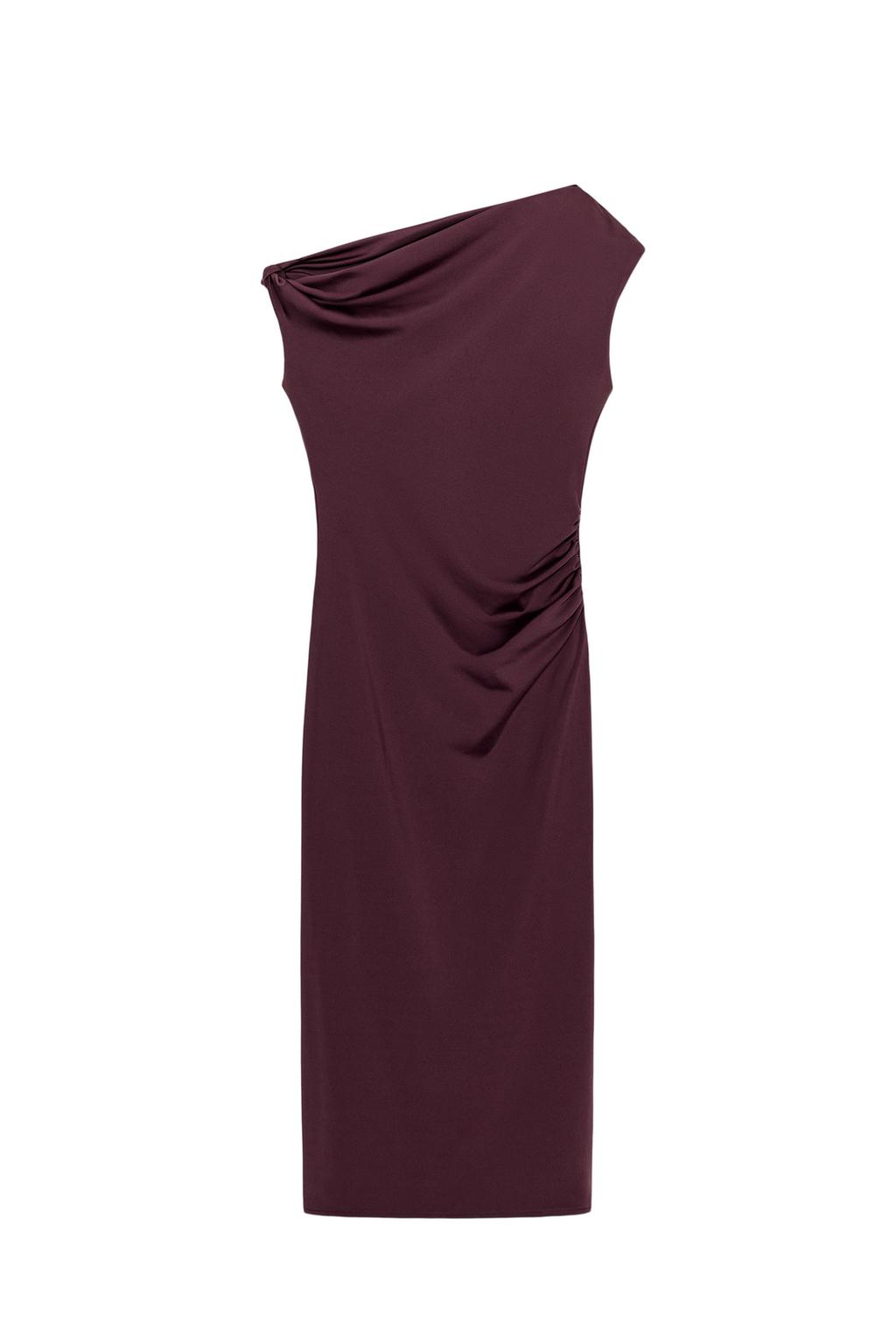 ASYMMETRIC MIDI DRESS - image 3