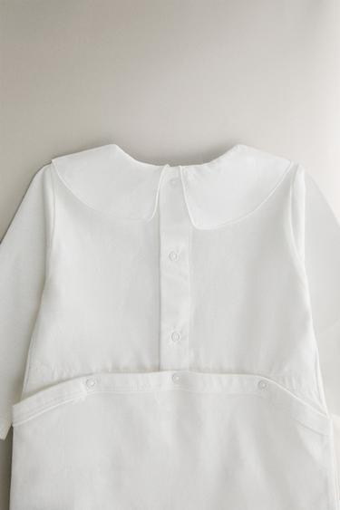 CHILDREN'S ROMPER WITH EMBROIDERED ELEPHANT - Oyster-white by Zara - Image 4