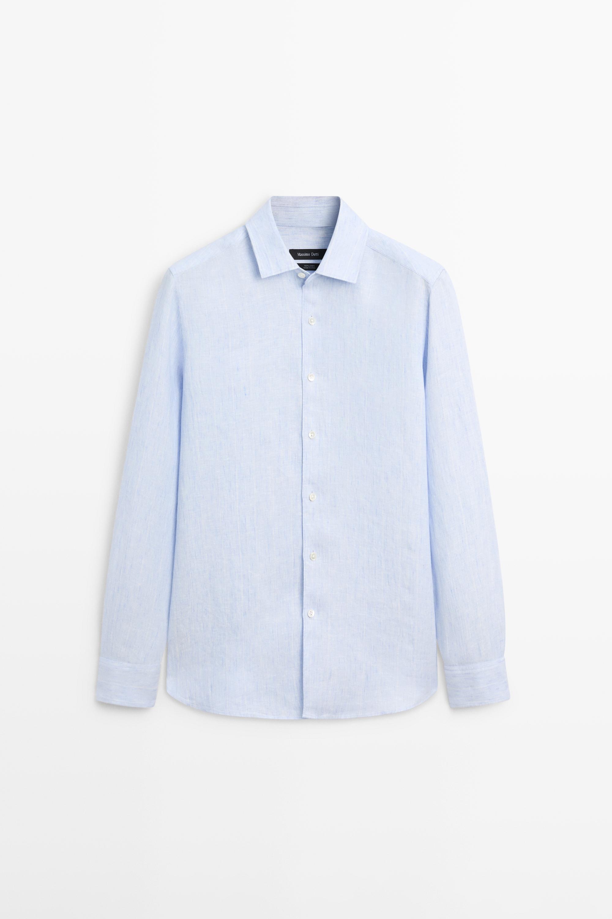 Chemise à rayures 100 % lin