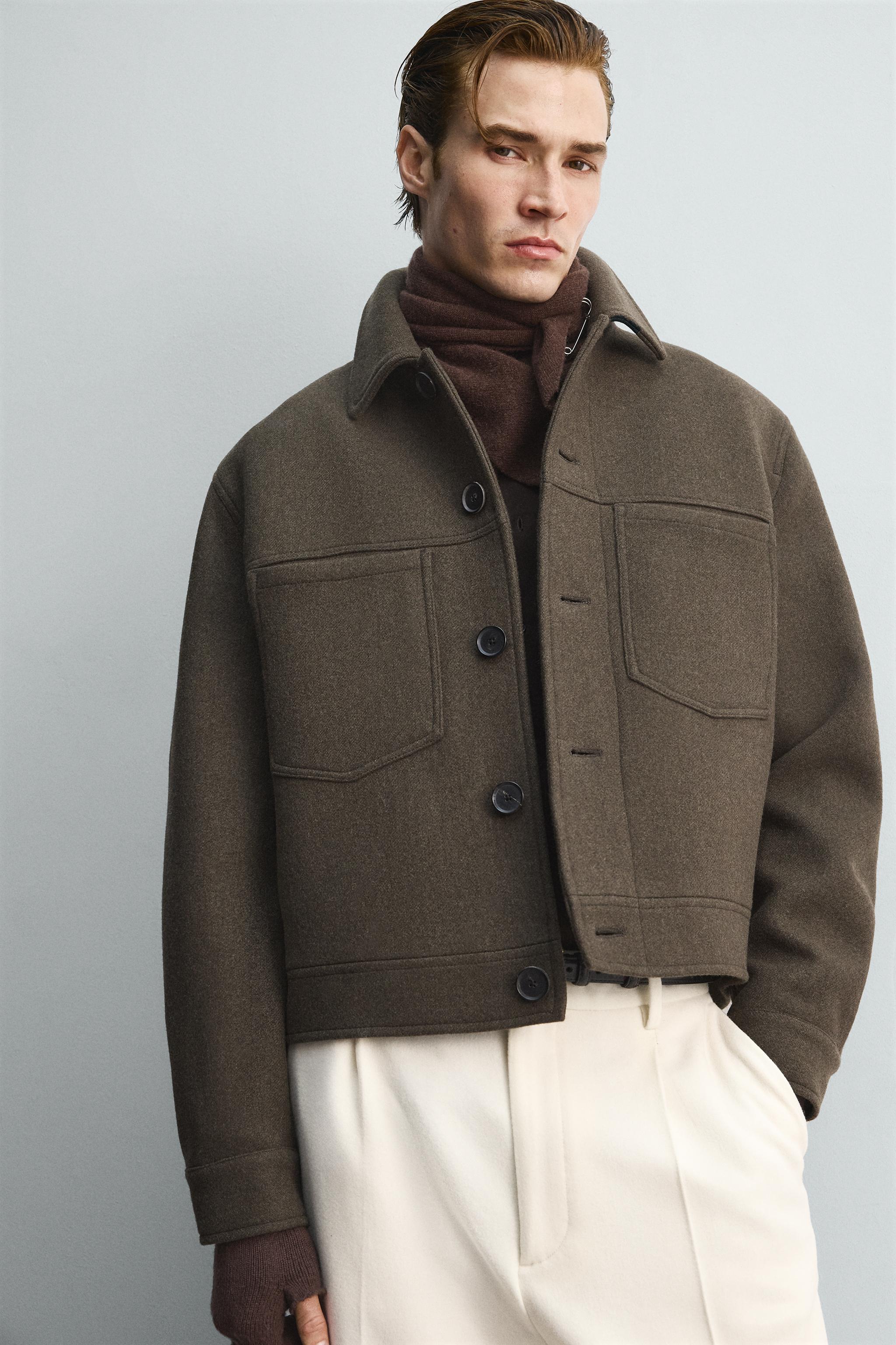 LIMITED EDITION ウールブレンドジャケット - ダークカーキ | ZARA