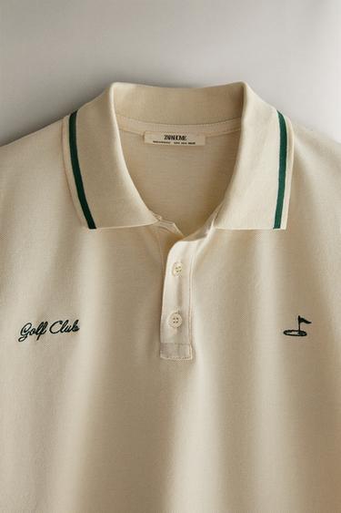 POLO MANCHES COURTES GOLF - Écru de Zara - Image 1
