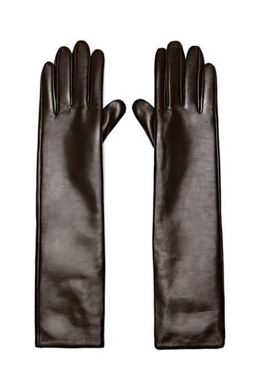 Long nappa leather gloves - LIMITED EDITION — Brown 1