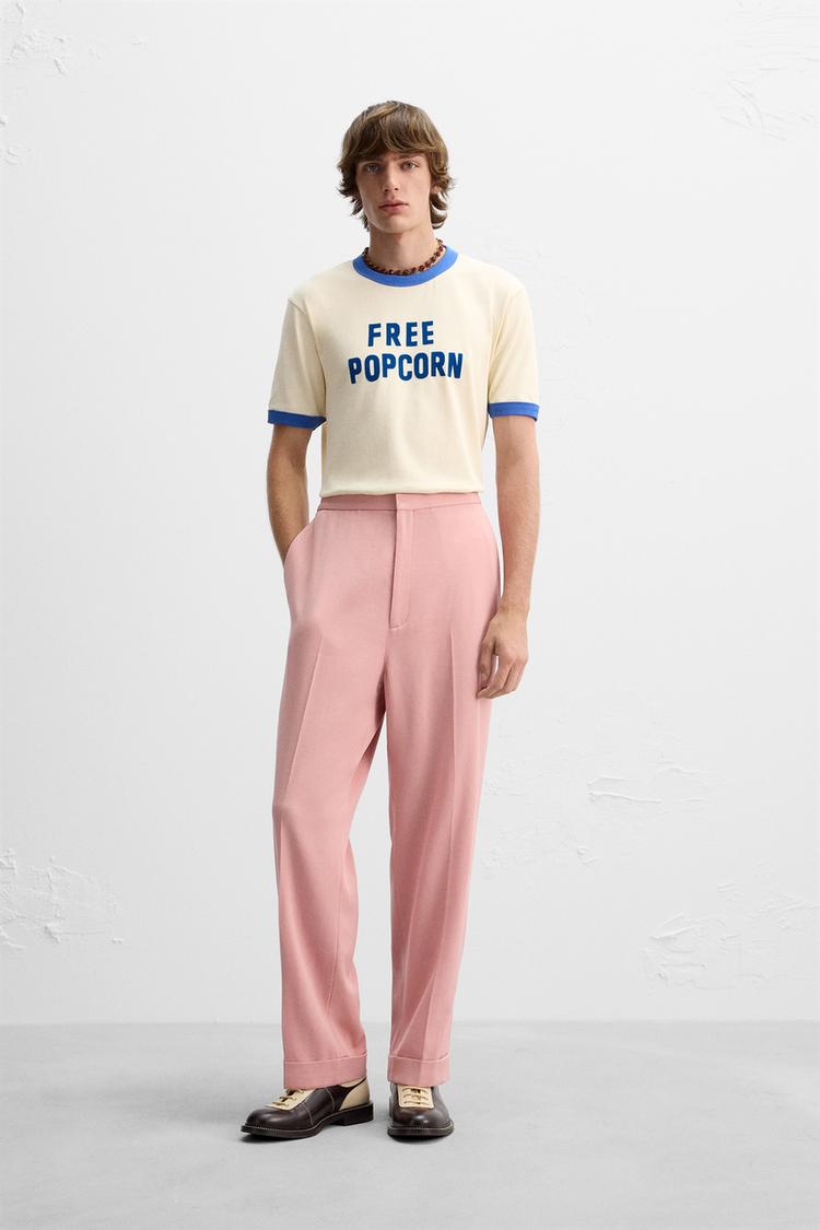 TAB TROUSERS X HARRY LAMBERT - Pink | ZARA Turkey