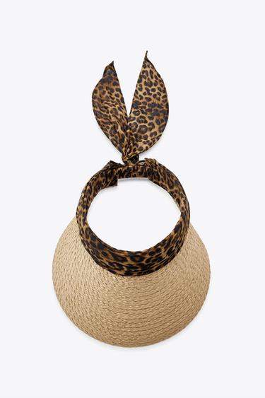 ANIMAL PRINT SCARF VISOR - Leopard by Zara