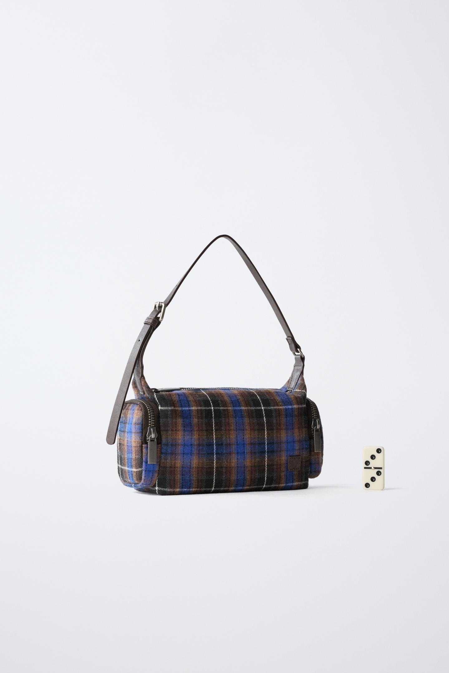 Детская сумка Zara Checkered Shoulder, цвет: Баклажановый — фото 6