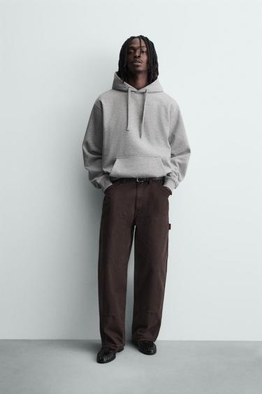 SUDADERA CAPUCHA ESTRUCTURA - Gris vigoré de Zara