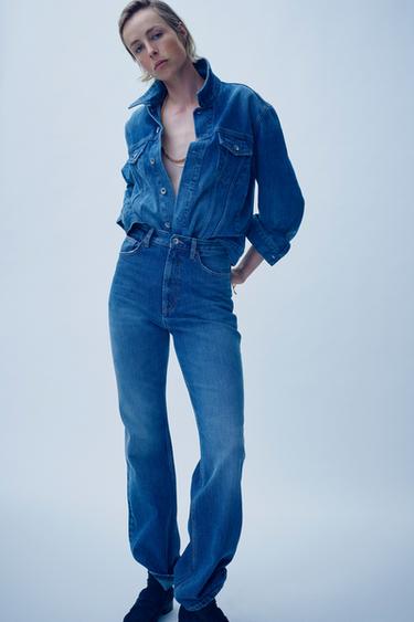 JEANS BOOTCUT TRF خصر عالي - أزرق by Zara - Image 0