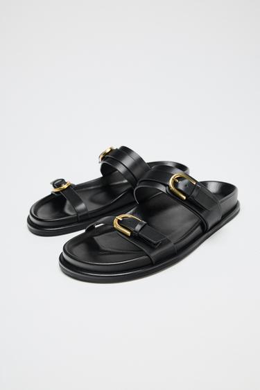 SANDALES À BOUCLES - Noir de Zara - Image 5
