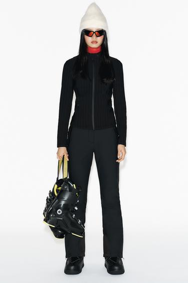 Zara FLARE WATER-RESISTANT WINDPROOF SKI PANTS WITH RECCO® TECHNOLOGY - Black