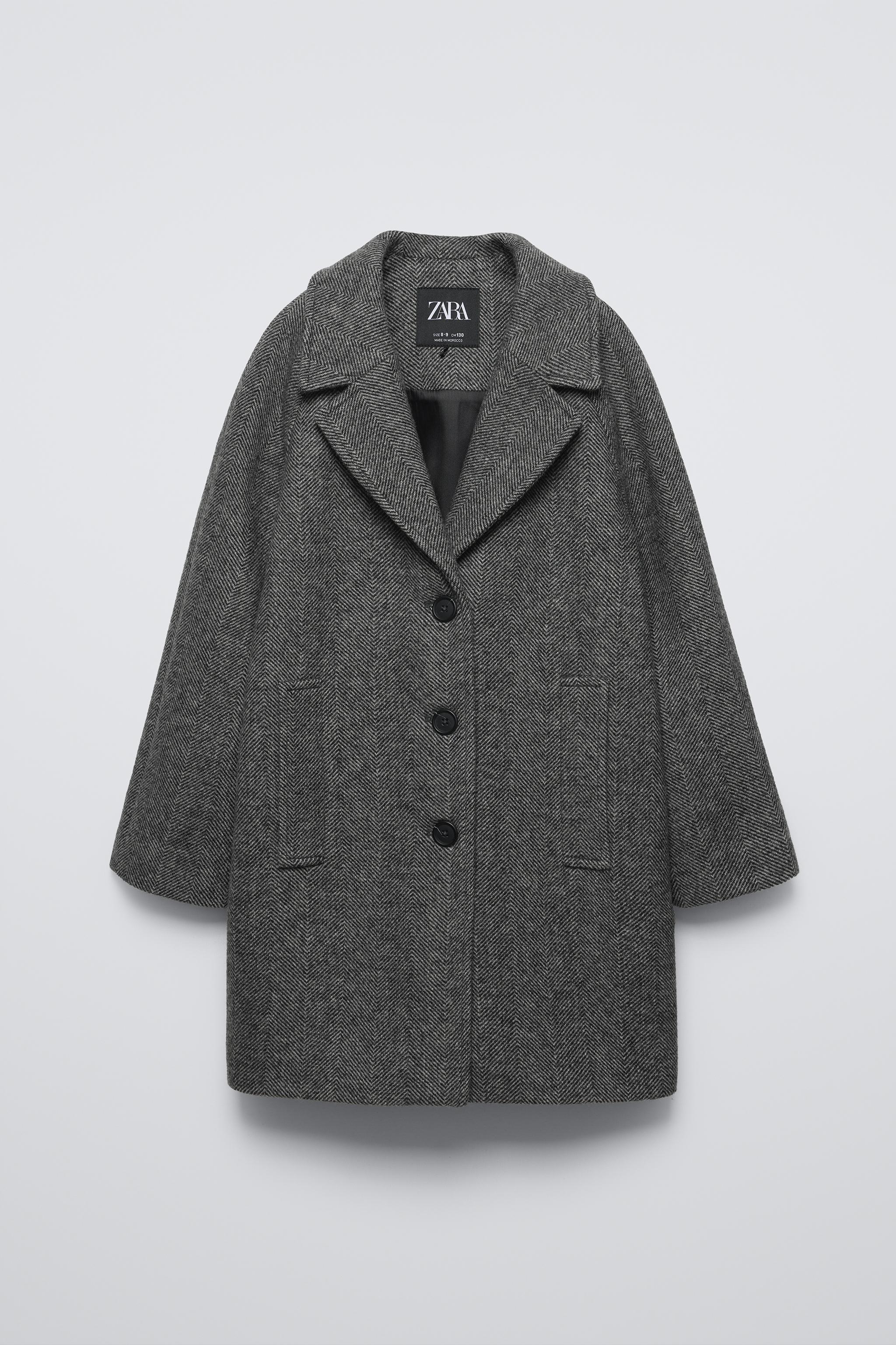 HERRINGBONE LONG COAT