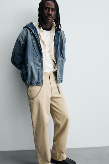VESTE DÉLAVÉE À CAPUCHE - Bleu moyen de Zara - Image 5