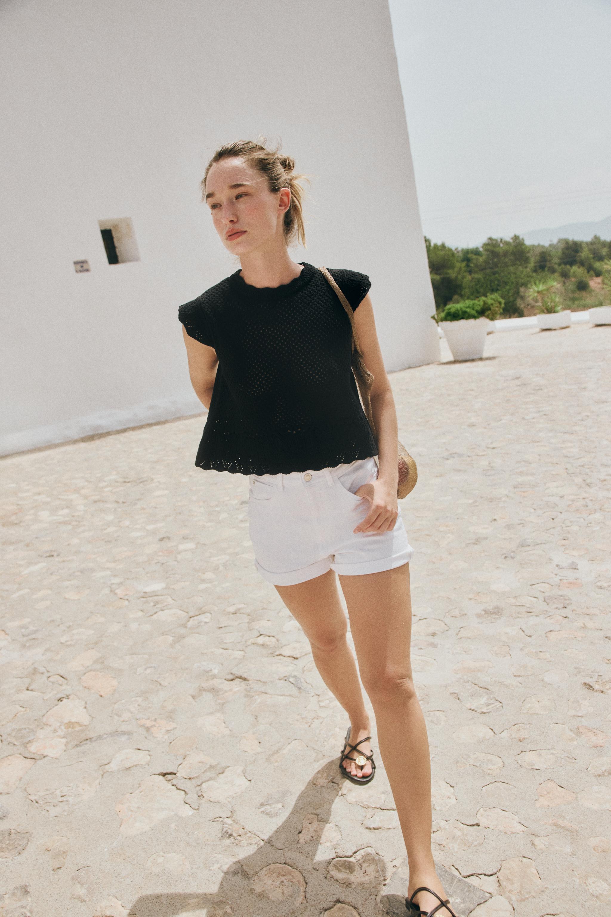 OPEN-KNIT TOP