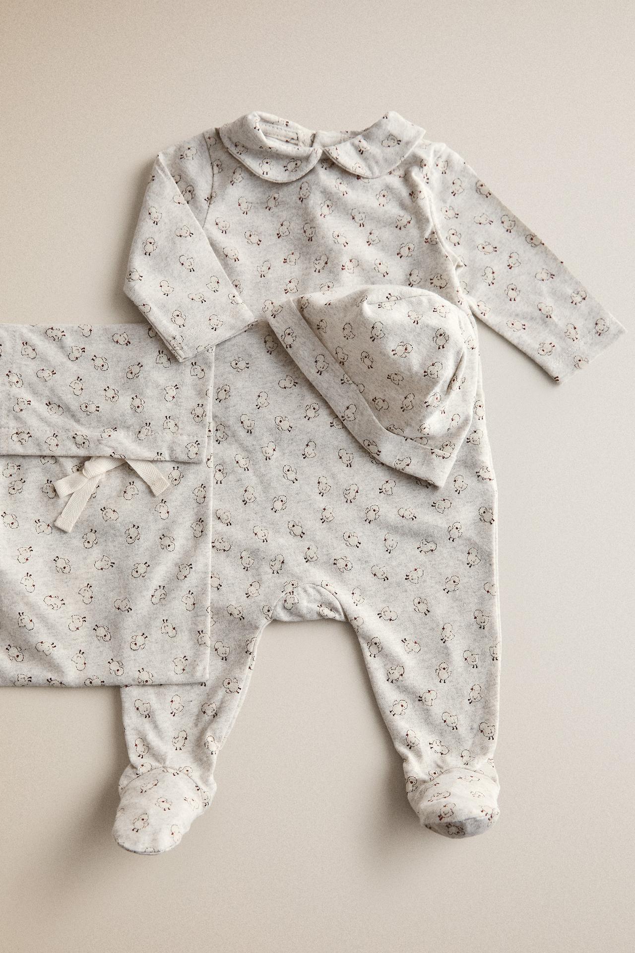 CHICK FIRST-SIZE SET — Grey marl