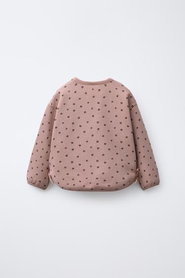 PRINTED SWEATSHIRT - Pastel pink by Zara - Image 1