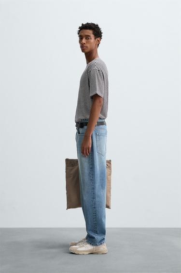 STRIPED COTTON-LINEN T-SHIRT - Stripes by Zara - Image 3