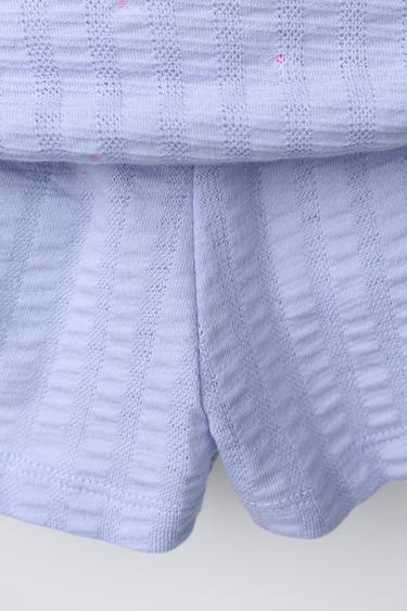 FLORAL TEXTURED BERMUDA SKORT - Mauve by Zara - Image 3