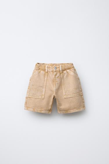 WORKER TWILL BERMUDA SHORTS - Sand by Zara