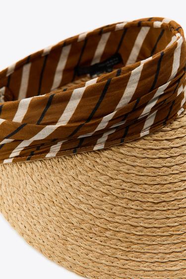 VISIÈRE FOULARD IMPRIMÉ ANIMALIER - Marron clair de Zara - Image 3