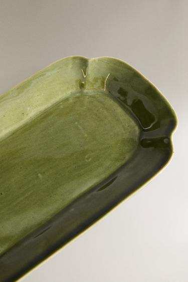 STONEWARE TRAY - Green by Zara - Image 2