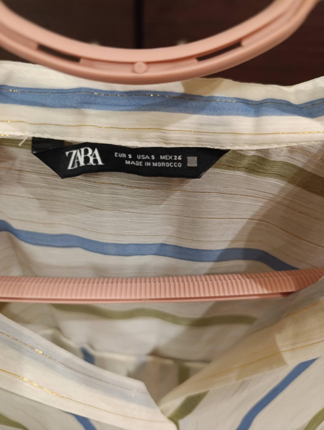 STRIPED SEMI-SHEER SHIRT WITH METALLIC THREAD - Image 2