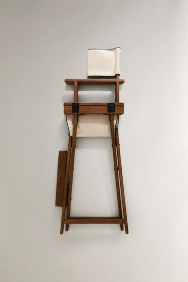 TALL OAK WOOD FOLDING CHAIR - Oyster-white by Zara - Image 5