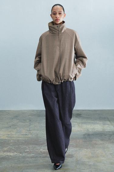 BLOUSON COURT RÉVERSIBLE ZW COLLECTION - Camel clair de Zara