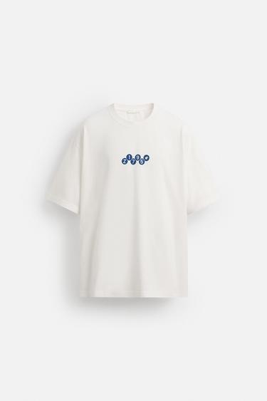 CAMISETA ESTAMPADOS COMBINADOS - Blanco de Zara