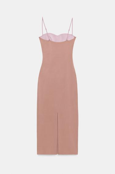 POLYAMIDE STRAPPY DRESS - Beige-pink by Zara - Image 5