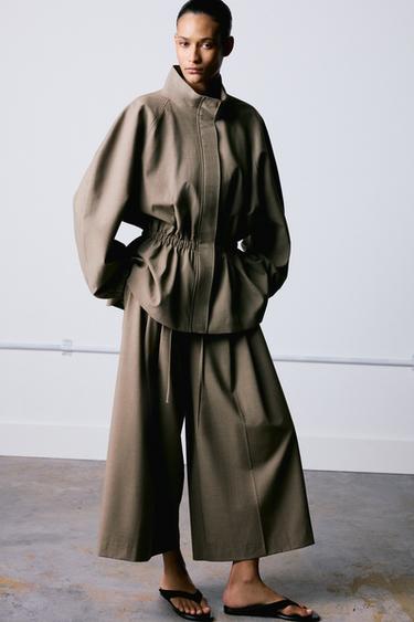 HOUNDSTOOTH JACKET ZW COLLECTION - Beige-brown by Zara