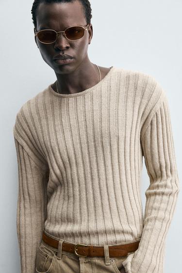 PULL LÉGER CANNELÉ - Beige de Zara - Image 5